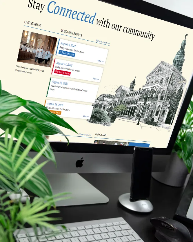 Saint Charles Borromeo Seminary website on mobile