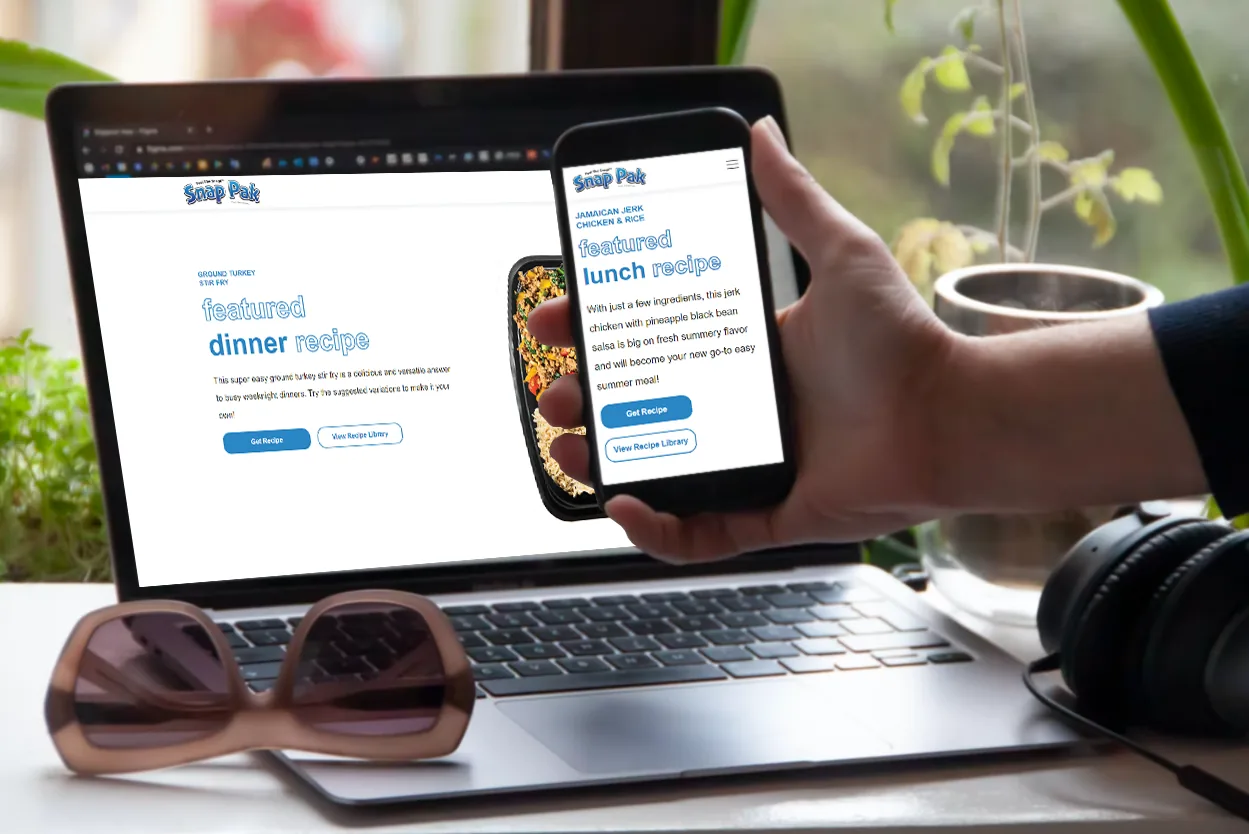 Snap Pak B2B packaging e-commerce website on desktop