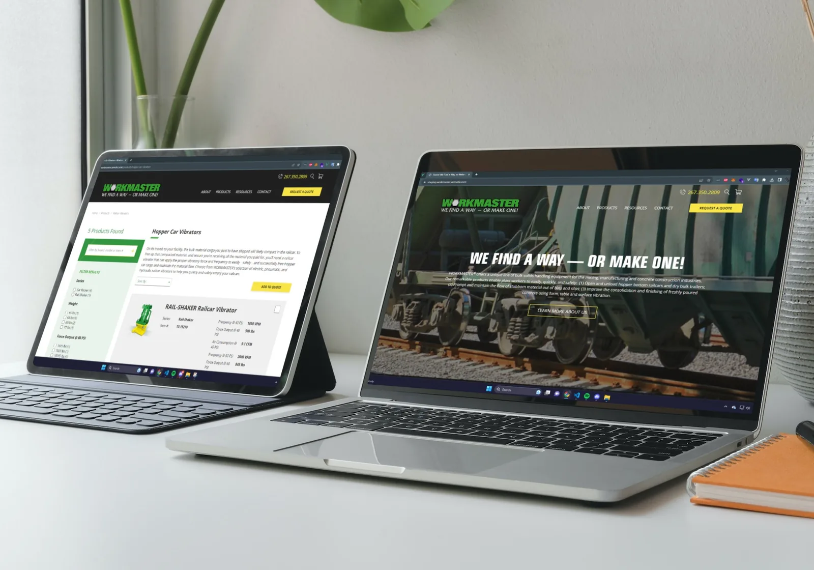 Workmaster industrial supply e-commerce website on desktop